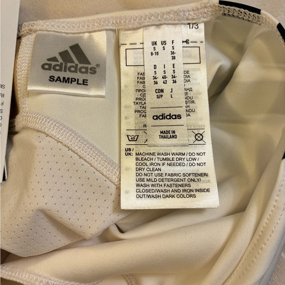 Adidas Adizero Sample Crop Top Tank – White & Gold Athletic Training - Picture 4 of 4